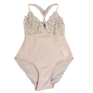 Aerie Lace Detail Bodysuit light pink